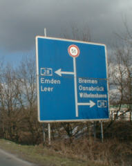 Autobahnauffahrt in Oldenburg