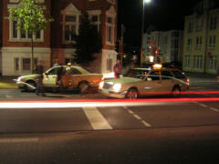Liegengebliebenes Taxi auf der Donnerschweer Straße