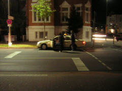 Liegengebliebenes Taxi auf der Donnerschweer Straße